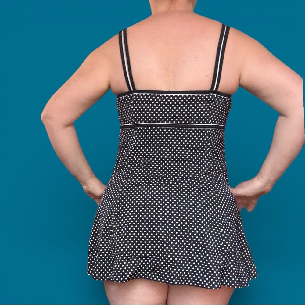 Polka Dot Swim Dress Size 14 - Picture 5 of 7